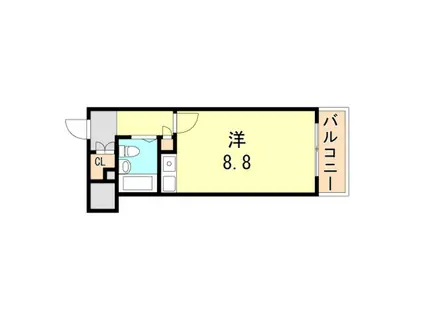 ダイアパレス西神戸(1K/10階)の間取り写真