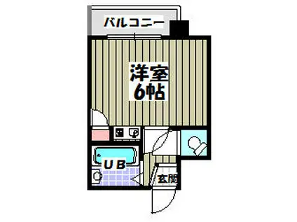 パストラーレ(ワンルーム/2階)の間取り写真