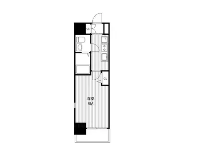 コンフォートTF(1K/8階)の間取り写真