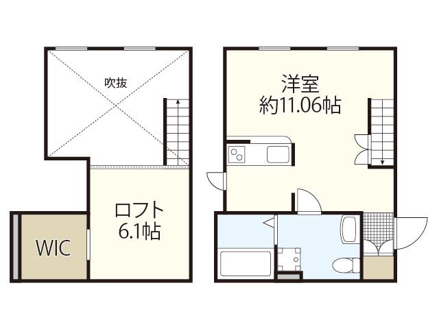 プリマガーデン岡山 弐番館(ワンルーム/2階)の間取り写真