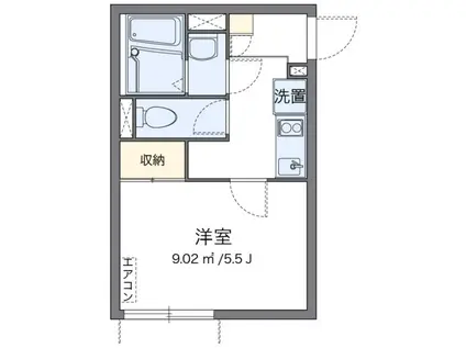 クレイノ中野中央(1K/1階)の間取り写真