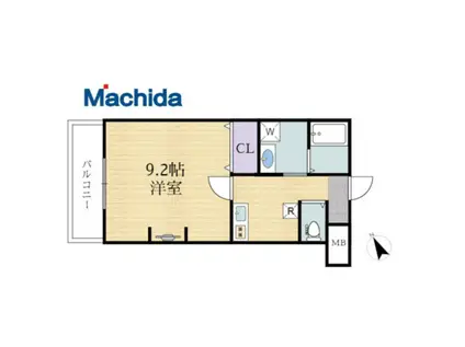 ジーイートワ(1K/3階)の間取り写真