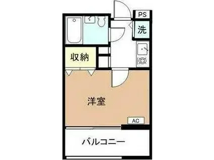 ブランニュー矢向(1K/2階)の間取り写真