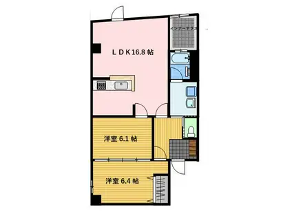 第11森谷ビル(2LDK/4階)の間取り写真