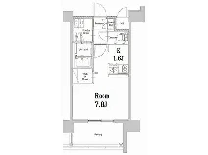 エンクレストベイ天神イースト(1K/9階)の間取り写真