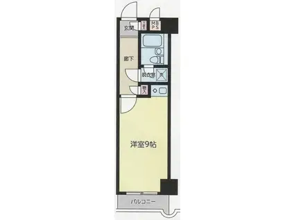ライオンズマンション相武台前第3(ワンルーム/1階)の間取り写真