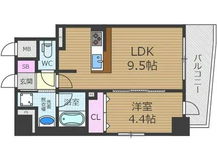 BENTORNATO(1LDK/5階)の間取り写真