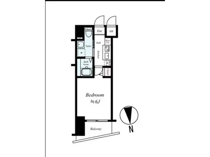 グリフィン横浜・グランステージ(1K/8階)の間取り写真