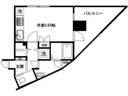 COMFORTABLE RESIDENCE AKATSUKA(ワンルーム/8階)の間取り写真
