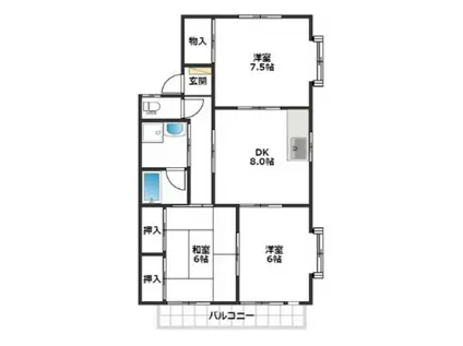 アーバンハウス(3DK/2階)の間取り写真