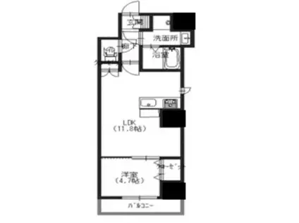 L-IDEA OTEMAE(1LDK/13階)の間取り写真