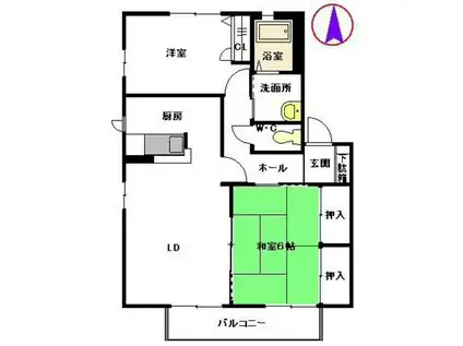 コンフォート吉塚III(2LDK/2階)の間取り写真