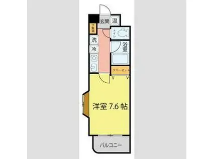 HIKOハイツ(1K/3階)の間取り写真