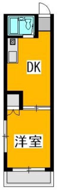 パレス上青木第3(1DK/1階)の間取り写真