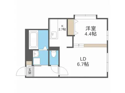 アストラリス511(1LDK/2階)の間取り写真