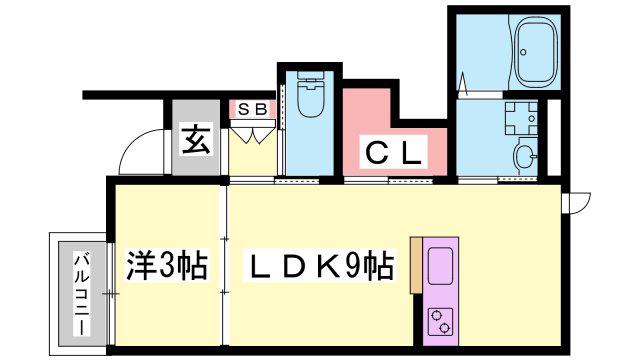 アイメゾン東山(1LDK/1階)の間取り写真