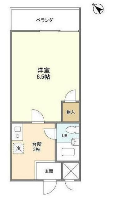 シティーコート千駄木(1K/3階)の間取り写真