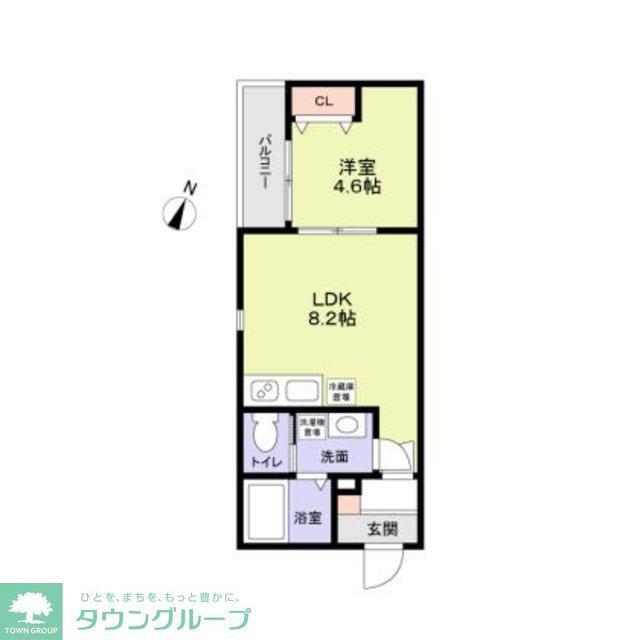 CRASTINE金町2丁目(1LDK/3階)の間取り写真