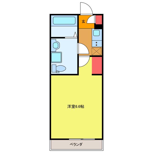 アクシア坂戸(1K/1階)の間取り写真