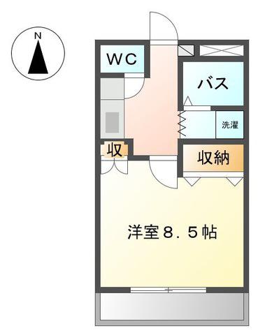 マンションアーク弐番館(1K/2階)の間取り写真