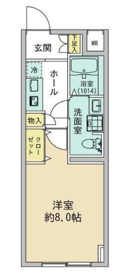 コンポジット亀戸イースト(1K/5階)の間取り写真