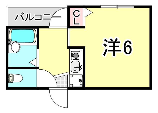 リヴィエール香櫨園(1K/3階)の間取り写真