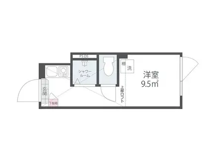 ノースヒル新宿ウエスト(ワンルーム/2階)の間取り写真