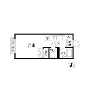 エステートピア神村イースト(ワンルーム/1階)の間取り写真