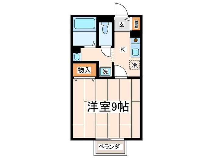 フレシール湘南(1K/2階)の間取り写真