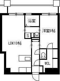 COSUMO UEARATA(1LDK/3階)の間取り写真