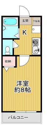 レスポワール幕張(1K/2階)の間取り写真