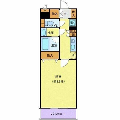 カスタリア勾当台公園(1K/10階)の間取り写真