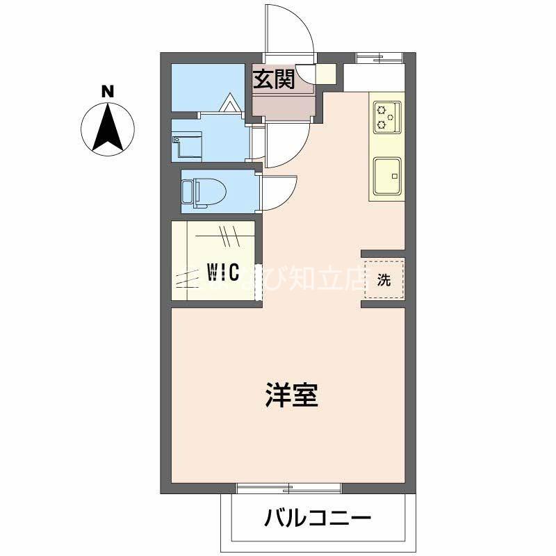 ハリープラザ三陽K棟(ワンルーム/2階)の間取り写真
