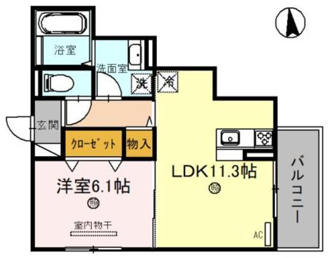 ASOK(1LDK/2階)の間取り写真