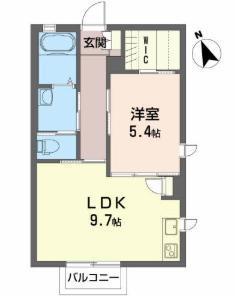 シャーメゾンめいび(1LDK/2階)の間取り写真