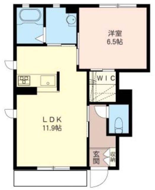 アーク パラシオン(1LDK/1階)の間取り写真