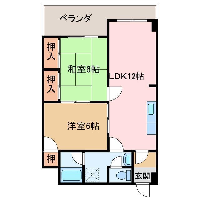 LUNA ET SOLEIL(2LDK/7階)の間取り写真