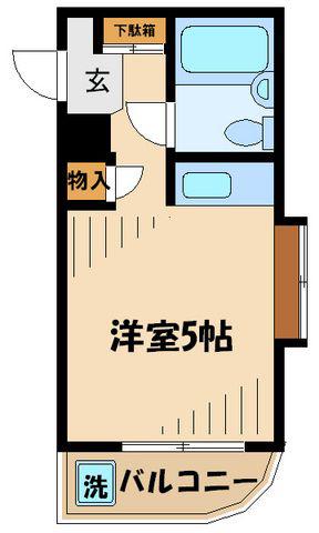 千歳烏山ホームズ(ワンルーム/4階)の間取り写真