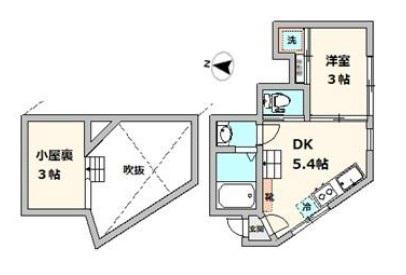 ルポルテ(1DK/2階)の間取り写真