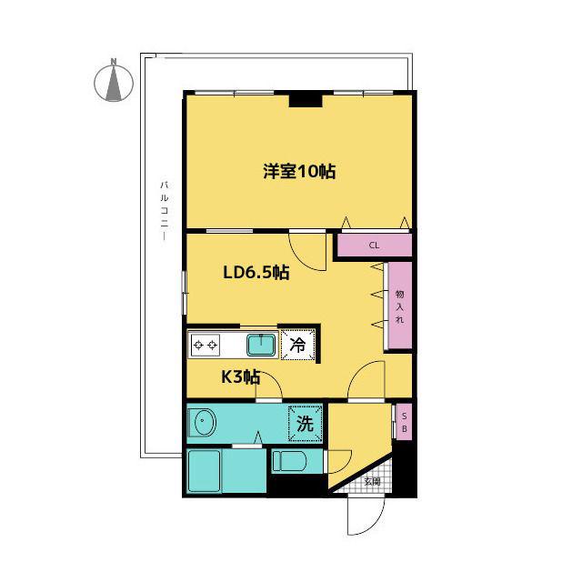 VIP中野坂上(1LDK/9階)の間取り写真