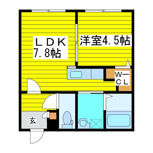 フォルテ新道東(1LDK/3階)の間取り写真
