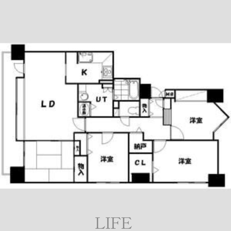 リーベスト月寒中央(4LDK/8階)の間取り写真