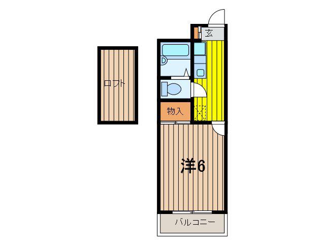 FLAT浦和(1K/4階)の間取り写真