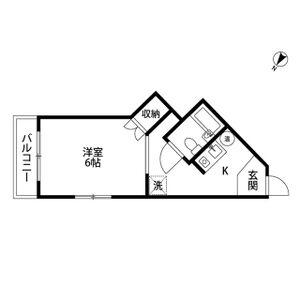 増田マンション(1K/1階)の間取り写真
