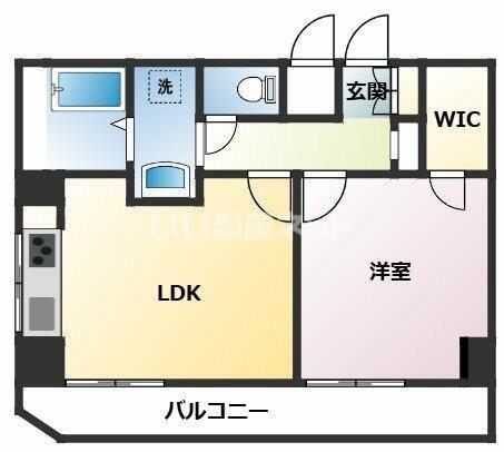 NICハイム鶴見渡辺ビル第一(1LDK/5階)の間取り写真