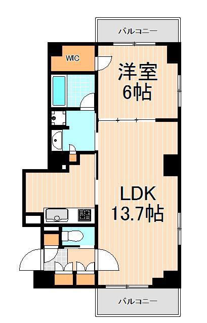 ベルグレードHA(1LDK/3階)の間取り写真
