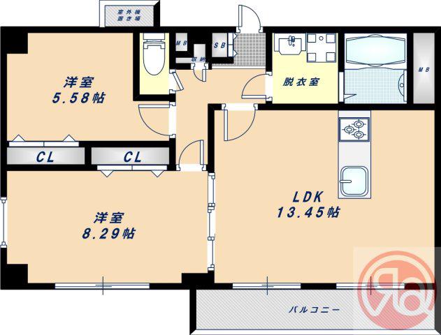 BUDS8(2LDK/2階)の間取り写真