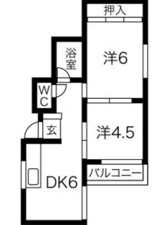 エフアールみなと通(2DK/7階)の間取り写真