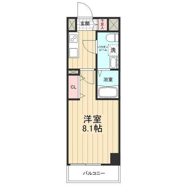 MAXIV江北アレグリアコート(1K/5階)の間取り写真