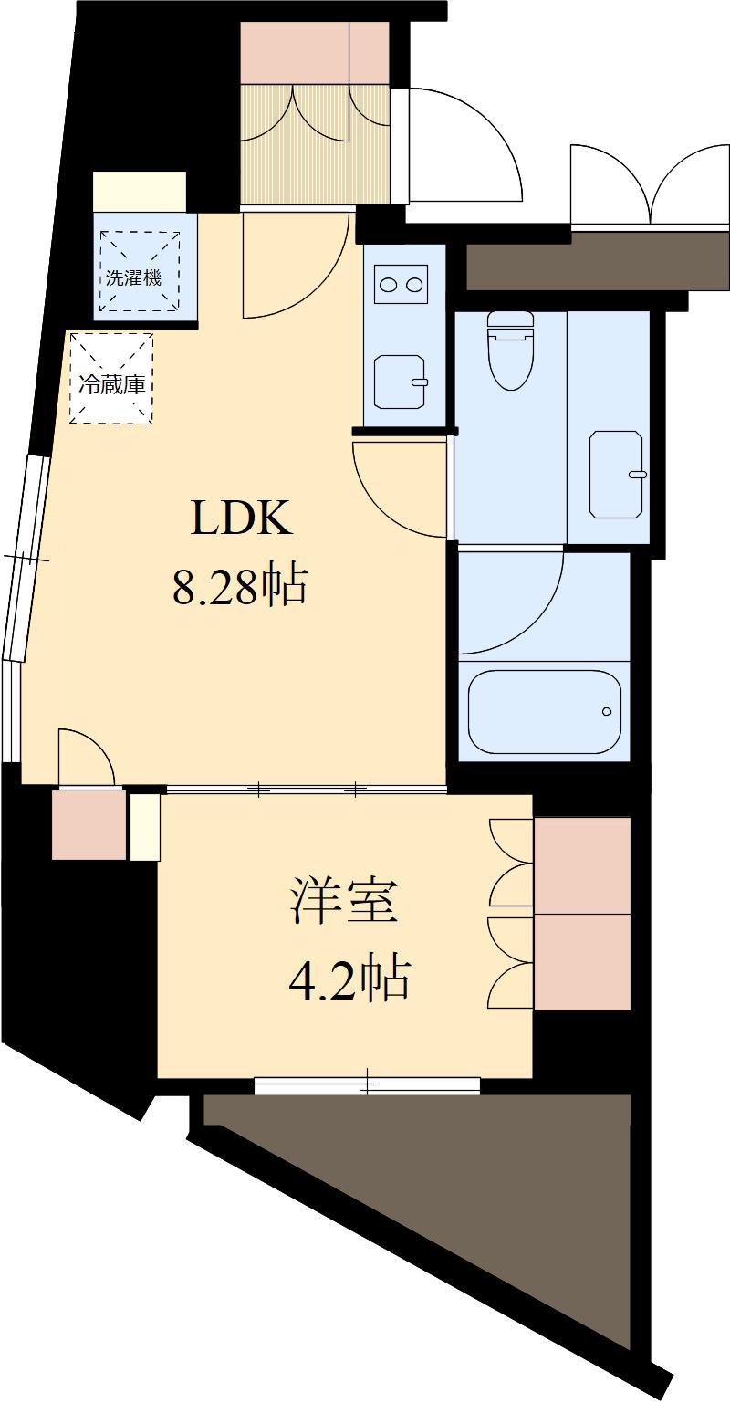 レジディア文京小石川II(1LDK/5階)の間取り写真